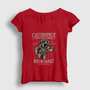 Outerspace Kadın Tişört kırmızı