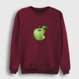 Piksel Elma Sweatshirt bordo