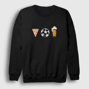 Pizza Futbol Bira Sweatshirt siyah