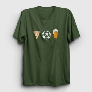 Pizza Futbol Bira Tişört haki