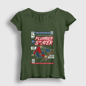 Plumber Skater Kadın Tişört haki