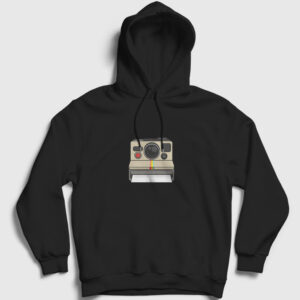 Polaroid Kamera Kapşonlu Sweatshirt siyah