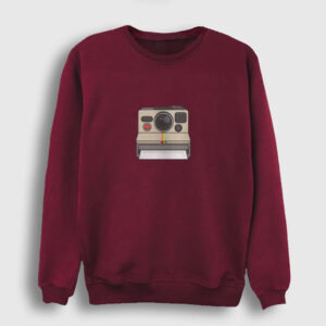 Polaroid Kamera Sweatshirt bordo