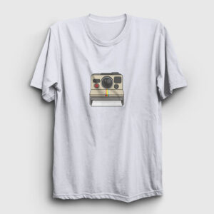 Polaroid Kamera Tişört beyaz