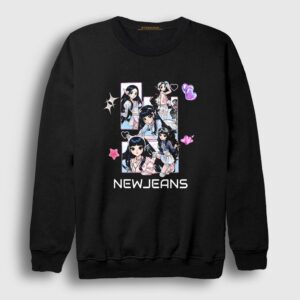 Poster Get Up K-Pop Newjeans Sweatshirt Siyah