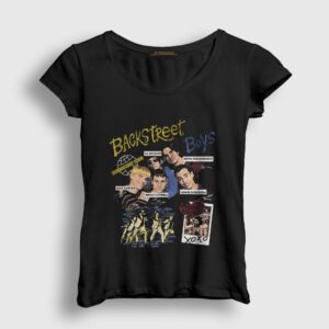 Poster Pop Backstreet Boys Kadın Tişört Siyah