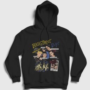 Poster Pop Backstreet Boys Kapşonlu Sweatshirt Siyah