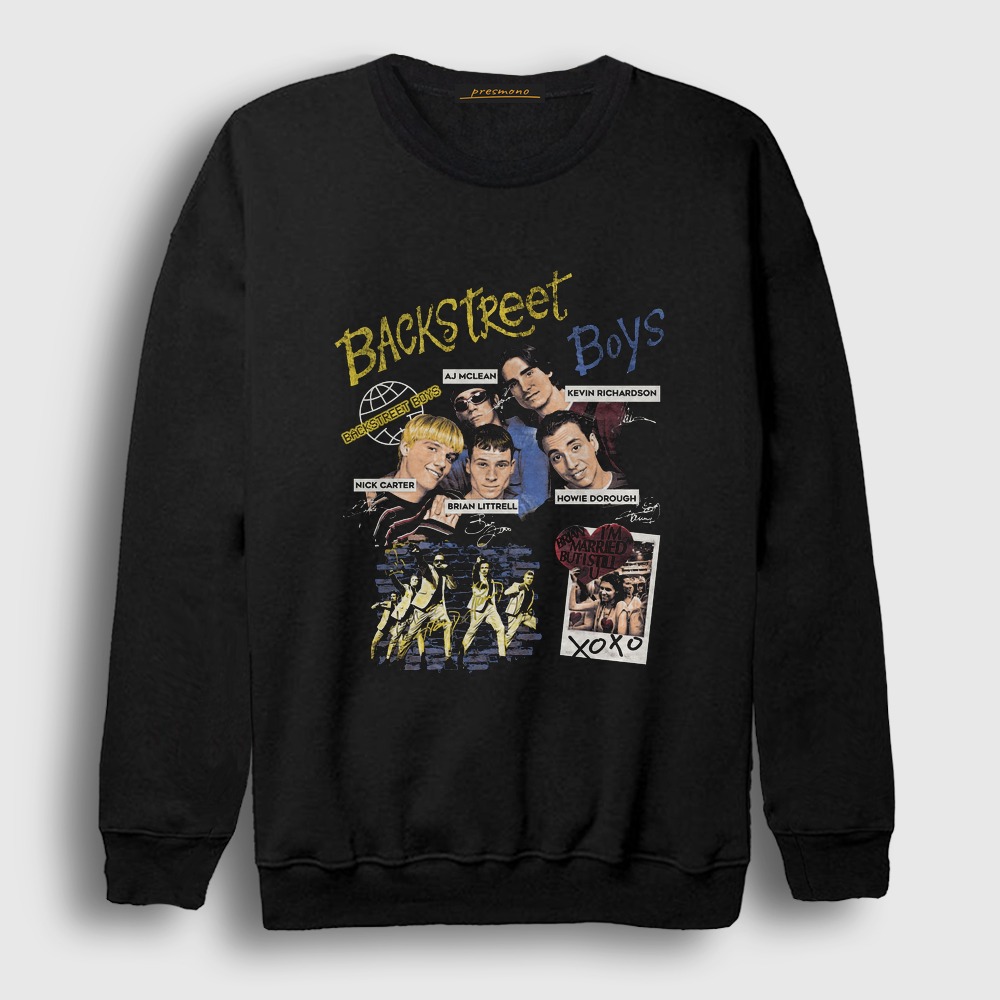 Poster Pop Backstreet Boys Sweatshirt Siyah
