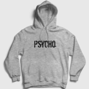 Psycho Kapşonlu Sweatshirt gri kırçıllı