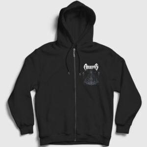 Rarities Metal Amorphis Fermuarlı Kapşonlu Sweatshirt Siyah