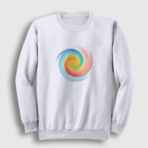 Renk Girdabı Sweatshirt beyaz