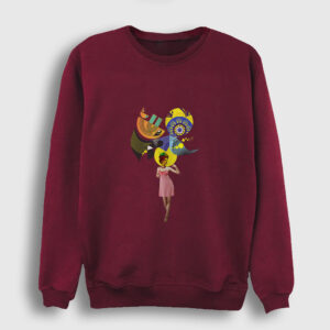 Renkli Düşünceler Sweatshirt bordo