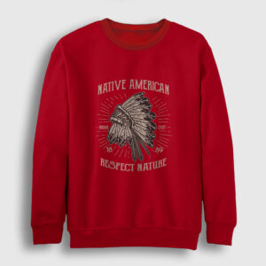 Respect Nature Sweatshirt kırmızı