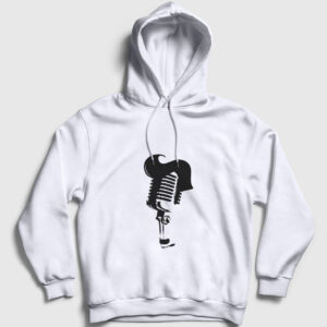 Rockn Roll Kapşonlu Sweatshirt beyaz
