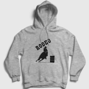 Rodeo Kapşonlu Sweatshirt gri kırçıllı