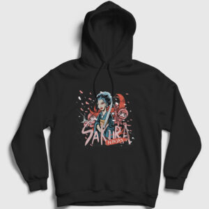 Sakura Ninjas Kapşonlu Sweatshirt siyah