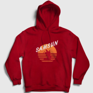 Samsun Kapşonlu Sweatshirt kırmızı