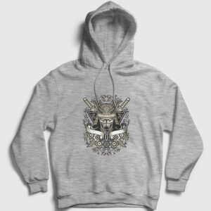 Samuray Kapşonlu Sweatshirt gri kırçıllı