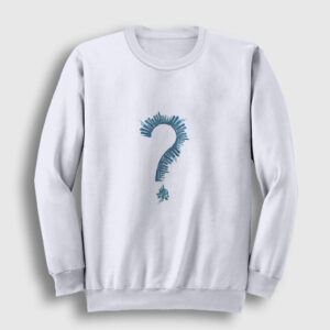 Şehir Soru İşareti Sweatshirt beyaz