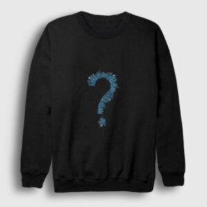 Şehir Soru İşareti Sweatshirt siyah