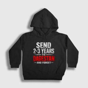 Send To Dagestan UFC MMA Islam Makhachev Çocuk Kapşonlu Sweatshirt Siyah