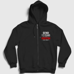 Send To Dagestan UFC MMA Islam Makhachev Fermuarlı Kapşonlu Sweatshirt Siyah