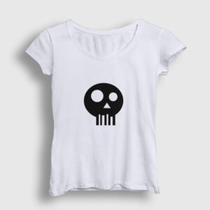 Simple Skull Kadın Tişört beyaz