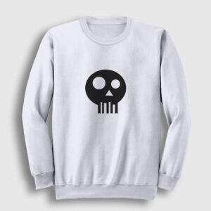 Simple Skull Sweatshirt beyaz