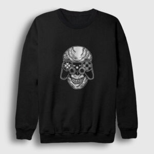 Skull Gamer Sweatshirt siyah