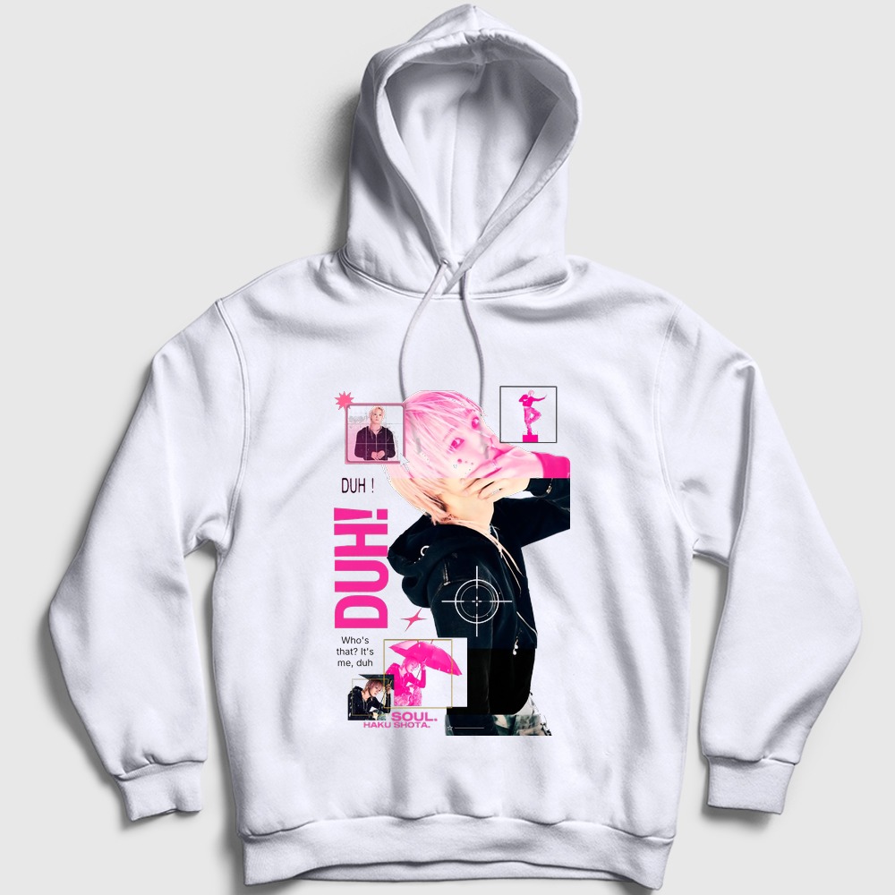 Soul K-Pop P1harmony Kapşonlu Sweatshirt Beyaz