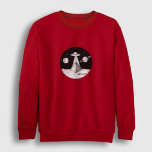 Space Pyramid Sweatshirt kırmızı