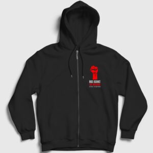 Stage Fighters Rage Against The Machine Fermuarlı Kapşonlu Sweatshirt Siyah