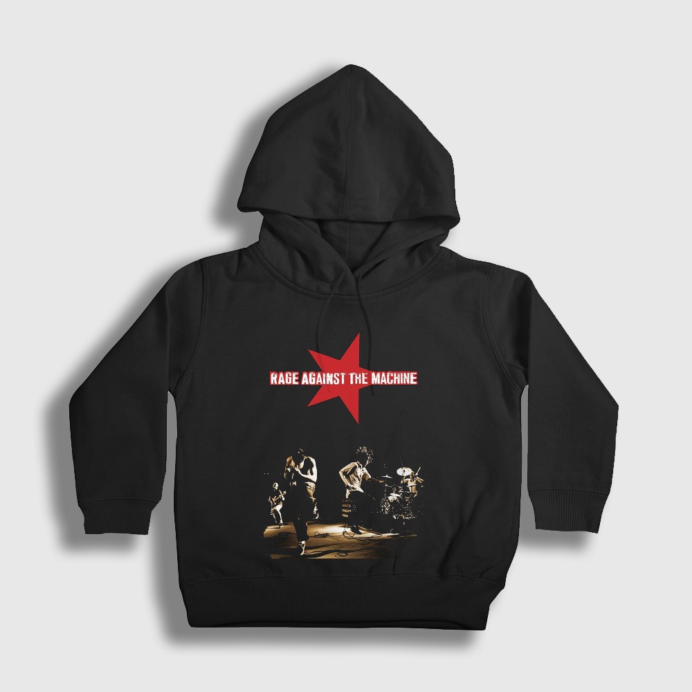 Stage Rock Rage Against The Machine Çocuk Kapşonlu Sweatshirt Siyah