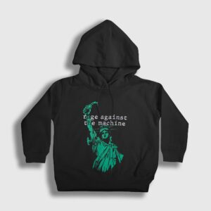 Statue Of Liberty Rage Against The Machine Çocuk Kapşonlu Sweatshirt Siyah
