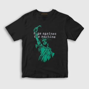 Statue Of Liberty Rage Against The Machine Çocuk Tişört Siyah