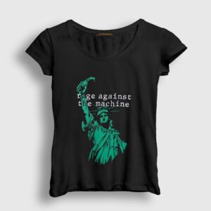 Statue Of Liberty Rage Against The Machine Kadın Tişört Siyah