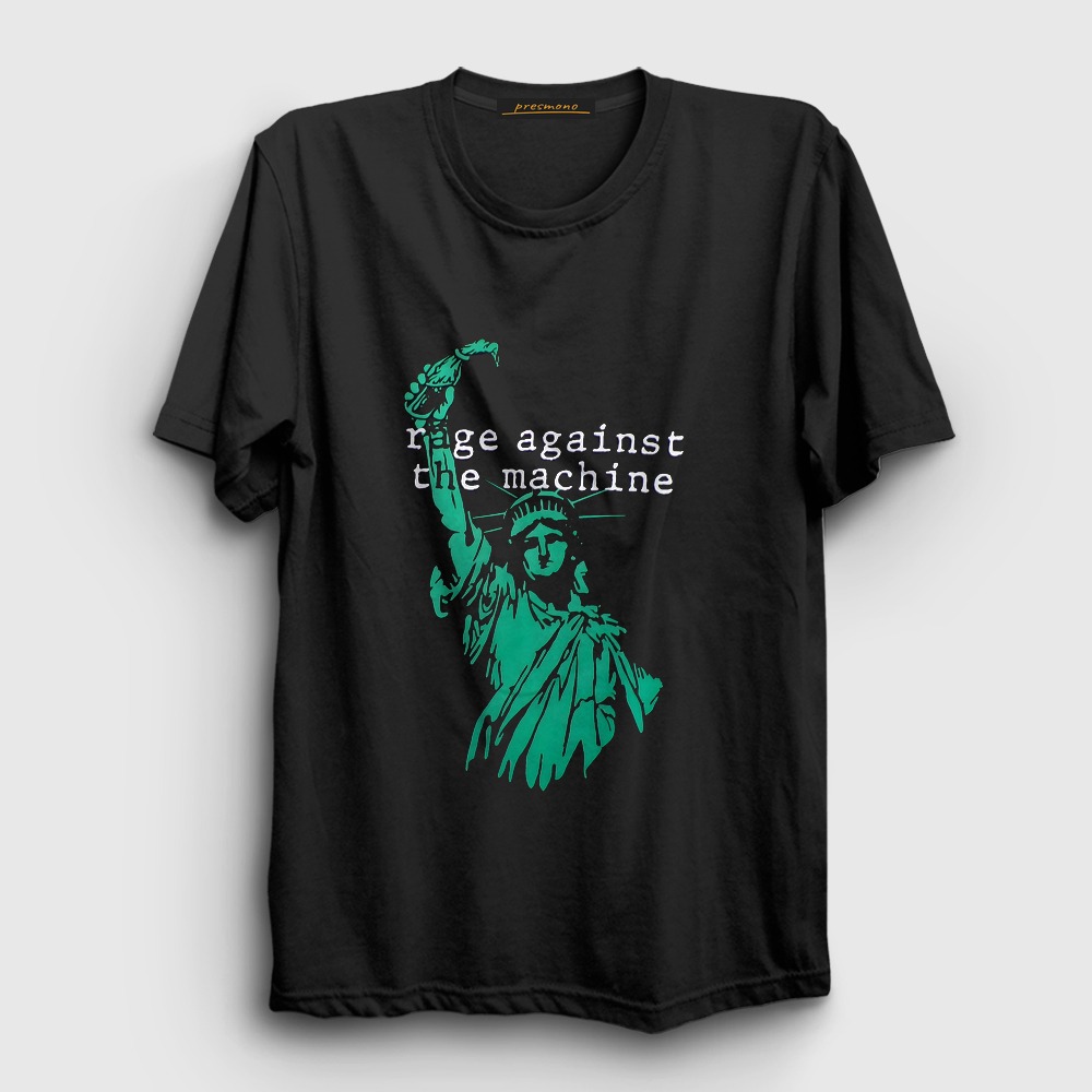 Statue Of Liberty Rage Against The Machine Tişört Siyah