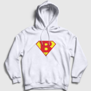 Süper Barmen Kapşonlu Sweatshirt beyaz