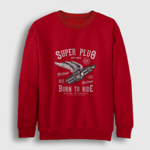Super Plug Sweatshirt kırmızı