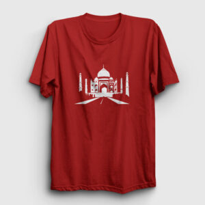 Taj Mahal Tişört kırmızı