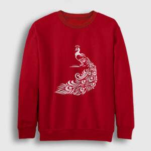 Tavus Kuşu Sweatshirt kırmızı