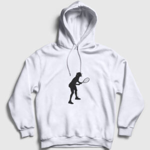 Tenişçi Kapşonlu Sweatshirt beyaz