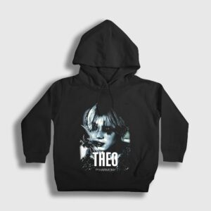 Theo K-Pop P1harmony Çocuk Kapşonlu Sweatshirt Siyah