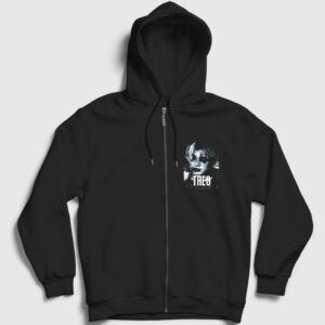 Theo K-Pop P1harmony Fermuarlı Kapşonlu Sweatshirt Siyah