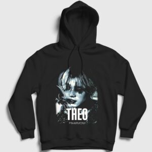 Theo K-Pop P1harmony Kapşonlu Sweatshirt Siyah