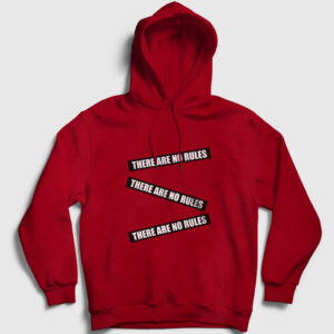 There are No Rules Kapşonlu Sweatshirt kırmızı