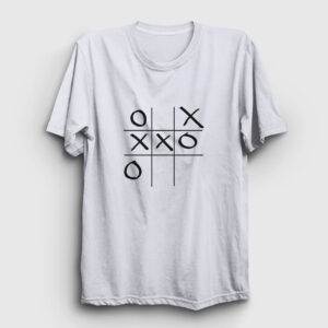 Tic Tac Toe Tişört beyaz
