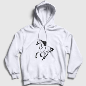 Tribal At Kapşonlu Sweatshirt beyaz