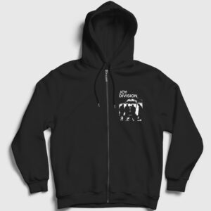 Tunnel Rock Joy Division Fermuarlı Kapşonlu Sweatshirt Siyah