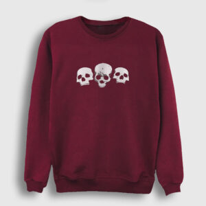Üç Kurukafa Sweatshirt bordo